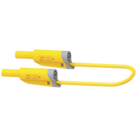 Electro PJP 2710-IEC-CD1-100J Cordon de mesure Banane mâle 4 mm Banane mâle 4 mm 1.00 m jaune 1 pc(s) (1/2)