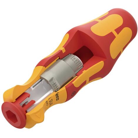 Wera – Tournevis à cliquet VDE 9 mm – Porte-embouts Kraftform 837 i RA – Cliquet intégré pour vissage rapide – Longueur 115 mm