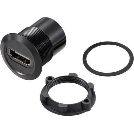 TRU COMPONENTS TC-11980464 Adaptateur HDMI femelle HDMI femelle - HDMI femelle noir Contenu: 1 pc(s) (1/2)