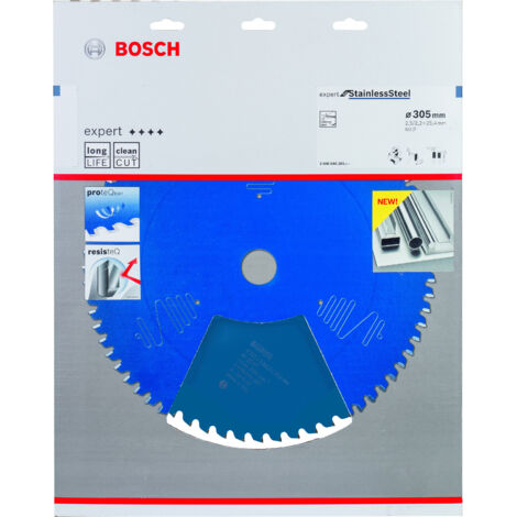 Bosch Accessories Expert for Stainless Steel 2608644285 Lame de scie circulaire 305 x 25.4 x 2.2 mm Nombre de dents: 60 (1/5)