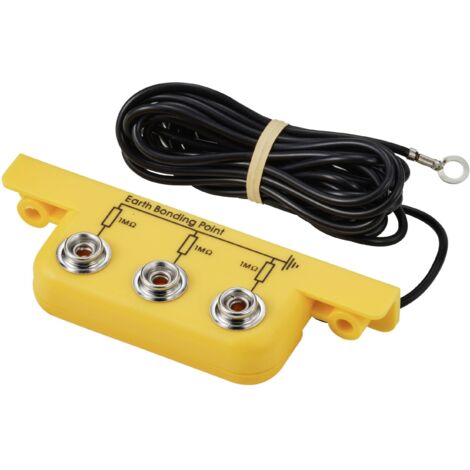 TRU COMPONENTS TC-12277208 Fiche mâle de mise à la terre 3x 10 mm, forme coudée avec câble 1 pc(s) (1/4)