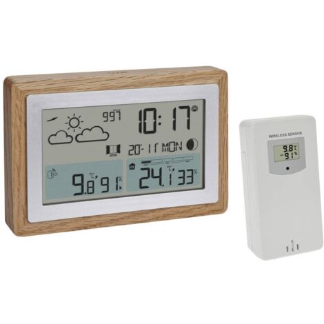 TFA Dostmann Funk-Wetterstation OAK 35.1167.54 Station météo radiopilotée Prévisions météorologiques 12 heures Nombre d