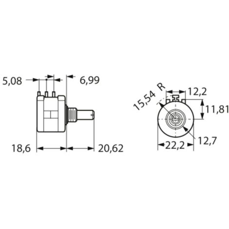 Bourns 3590S-6-103L Potentiomètre de précision 2 W 10 kΩ 1 pc(s)