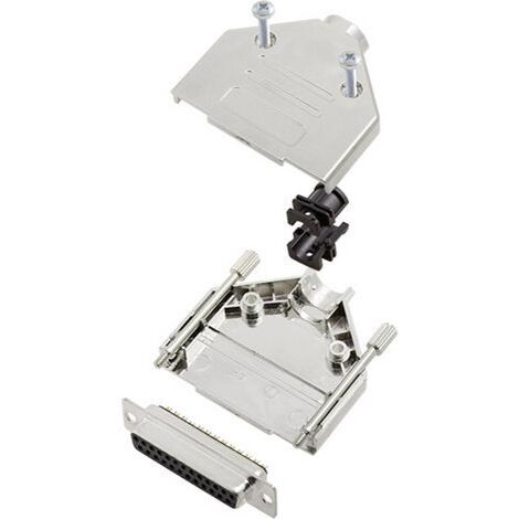 TRU COMPONENTS TCDTPKM25DMSK 7709268 Kit embase SUB-D femelle 180 ° Nombre de pôles: 25 fût à souder 1 pc(s) (1/2)
