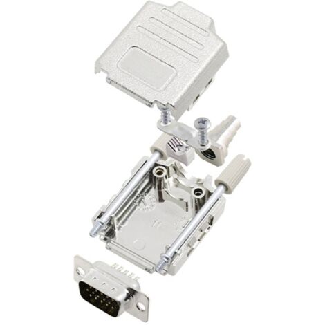 TRU COMPONENTS TCDPPK09MHDP15K 7709668 Kit embase SUB-D mâle 180 ° Nombre de pôles: 15 fût à souder 1 pc(s) (1/2)