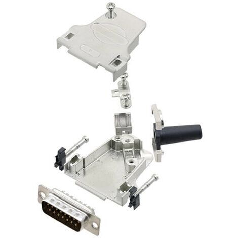 TRU COMPONENTS TCD45ZF15DBPK 7709704 Kit embase SUB-D mâle 45 ° Nombre de pôles: 15 fût à souder 1 pc(s) (1/2)