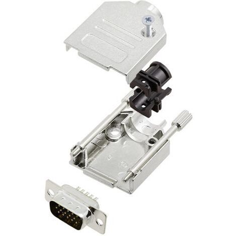 TRU COMPONENTS TCDTZK09HDP15K 7709036 Kit embase SUB-D mâle 180 ° Nombre de pôles: 15 fût à souder 1 pc(s) (1/2)
