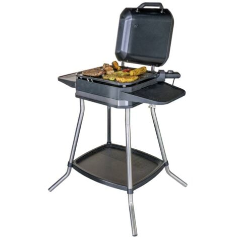 Unold Jimmy table Barbecue sur pied avec protection anti-vent, protection contre la surchauffe, voyant lumineux, réglag
