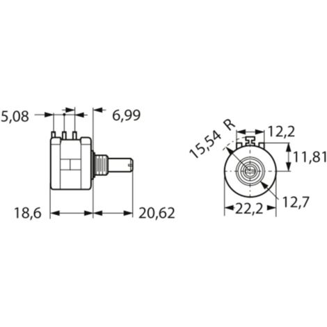 Bourns 3590S-2-103L Potentiomètre de précision 2 W 10 kΩ 1 pc(s)