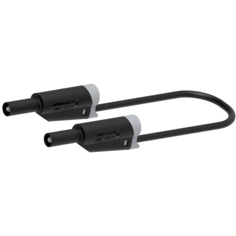 Electro PJP 2710-IEC-CD1-50N Cordon de mesure Banane mâle 4 mm Banane mâle 4 mm 50 cm noir 1 pc(s) (1/2)