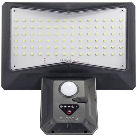 Sygonix SY-5626570 Applique solaire extérieure 6 W blanc froid noir