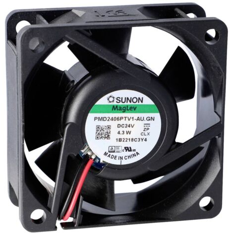 Sunon PMD2406PTV1-A.U.GN Ventilateur axial 24 V/DC 61.14 m³/h (L x l x H) 25 x 60 x 60 mm R054952