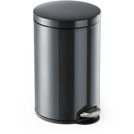 Poubelle Durable 341158 12 l (Ø x H) 25 cm x 40 cm métal, plastique anthracite-gris 1 pc(s) (1/5)
