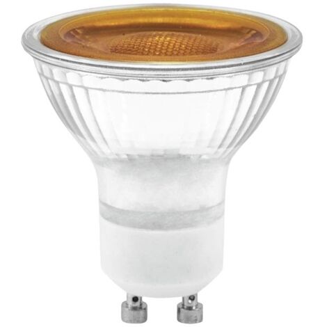 Ampoule LED GU10 7W orange – Tension 230V – Angle de rayonnement 36° – Durée de vie 20000h – Pour effets lumineux – Omnilux (1/2)