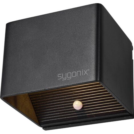 Sygonix SY-6053268 Applique LED avec détecteur de mouvement LED LED intégrée 2 W noir V588213