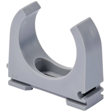 TRU COMPONENTS Collier pour tube TC-12533304 Plage de Ø du faisceau 32 mm (max) gris 30 pc(s) (1/3)