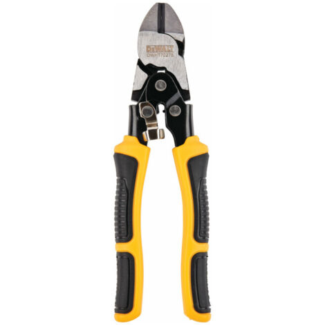 Dewalt – Pince coupante diagonale DWHT070275 – Lame trempée pour coupe précise – Double articulation pour moins de fatigue – Poignée ergonomique bi-matière (1/5)