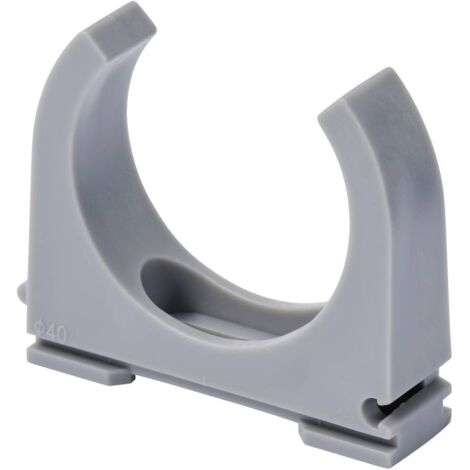 TRU COMPONENTS Clip de câble TC-12533308 Plage de Ø du faisceau 40 mm (max) gris 20 pc(s) Q222543 (1/3)