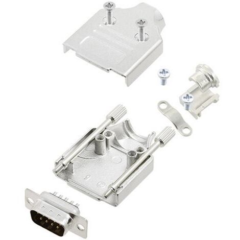 TRU COMPONENTS TCMHDM09DBPK 7708440 Kit embase SUB-D mâle 180 ° Nombre de pôles: 9 fût à souder 1 pc(s) (1/2)