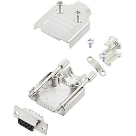 TRU COMPONENTS TCMHDM09DMSK 7709700 Kit embase SUB-D femelle 180 ° Nombre de pôles: 9 fût à souder 1 pc(s) (1/2)