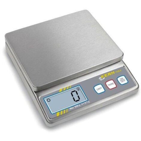 Kern Balance de table FOB 5K1S Plage de pesée (max.) 5 kg Lisibilité 1 g à pile(s) argent (1/3)