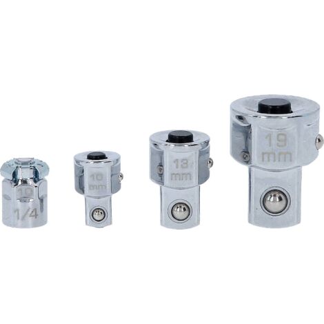 Kstools – Jeu d'adaptateurs de douille 1/4' à 1/2' – Acier chrome-vanadium – Compatible clés à cliquet – Déverrouillage rapide par bouton-poussoir - X048802