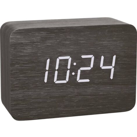 Réveil TFA 60.2549.01 radiopiloté(e) bois, marron foncé Durées dalarme 1 1 pc(s)