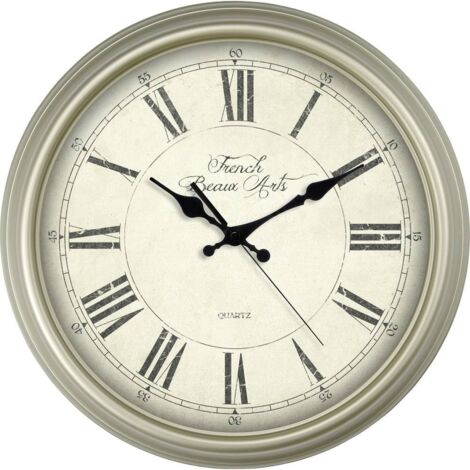 Horloge murale EUROTIME 89891-12 à quartz 31 cm ivoire Y115523