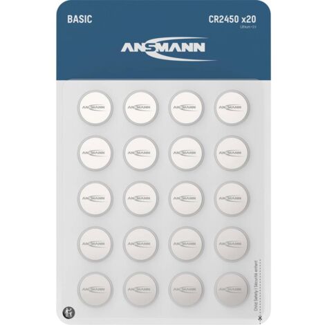Ansmann Pile bouton CR 2450 3 V 20 pc(s) 600 mAh lithium Y132563 (1/2)