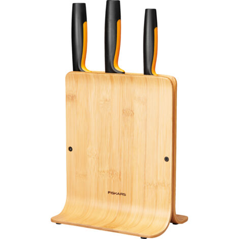 FISKARS Équipement de cuisine - Bloc de couteaux, 3 pièces, bambou 1057553 (1/4)