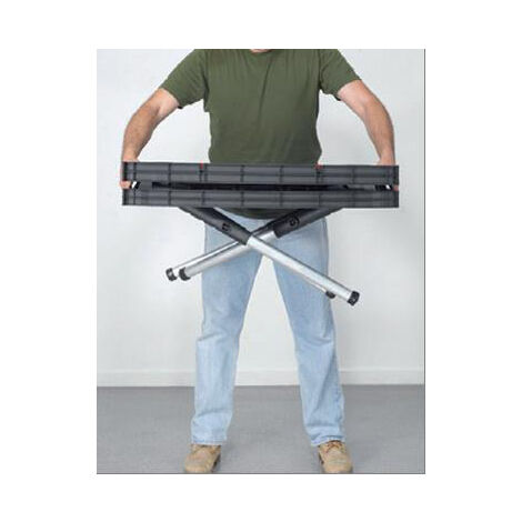 HOMCOM Établi pliant établi de serrage avec 4 serre-joints table de travail, charge 150 kg, 63,5x60,5x78cm, noir | France