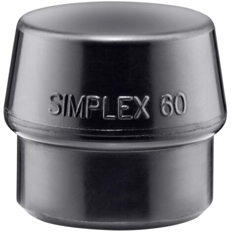 Embouts HALDER SIMPLEX Caoutchouc chargé, noir - D=60 mm - 3202.060
