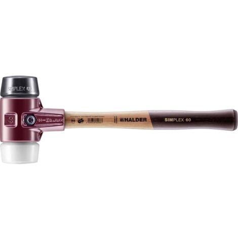 Halder – Maillet pour béton armé et pavage – Manche en bois ergonomique anti-vibrations – Insert en caoutchouc – 3027060