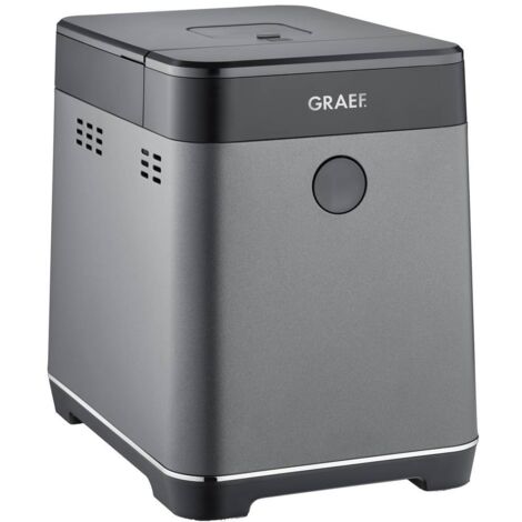 Graef BA806EU Machine à pain revêtement anti-adhésif, fonction minuteur 750 g oxyde de fer micacé (satiné), gris