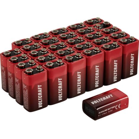 VOLTCRAFT VC-16107990 Pile 6LR61 (9V) alcaline(s) 550 mAh 9 V 30 pc(s) A593063 (1/5)