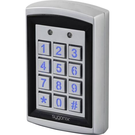 Sygonix SY-6428612 Clavier à code avec RFID montage en saillie 12 V DC/AC, 24 V DC/AC IP66 avec clavier éclairé