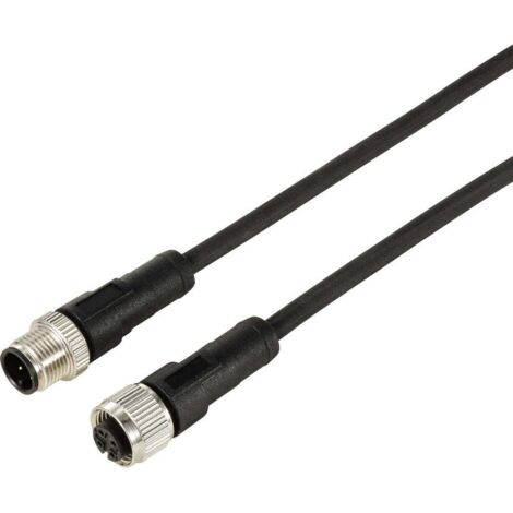 TRU COMPONENTS TC-12833012 Rallonge pour capteur/actionneur M12 fiche droite vers raccord droit 5 m Nombre de pôles: 4 1 pc(s) A765323 (1/3)