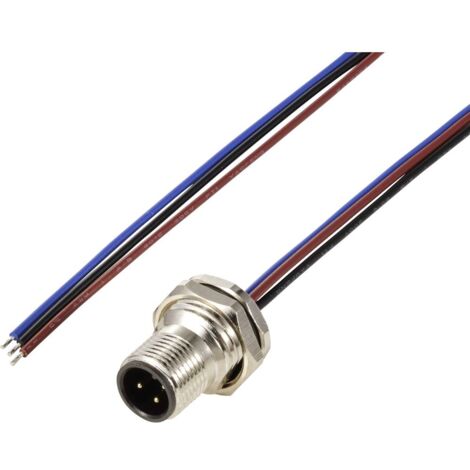 TRU COMPONENTS TC-12833060 FICHE ENCASTRÉE POUR CAPTEUR/ACTIONNEUR M12 EMBASE MÂLE 0.5 M NOMBRE DE PÔLES: 3 1 PC(S) (1/3)