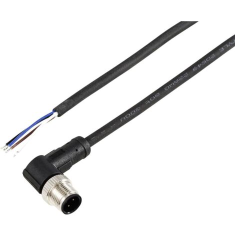 TRU COMPONENTS TC-12833136 Câble de raccordement M12 mâle, coudé 2 m Nombre de pôles: 4 1 pc(s) (1/3)