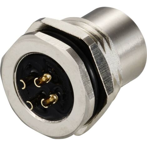 TRU COMPONENTS TC-12833052 Prise encastrée pour capteur/actionneur M12 embase femelle Nombre de pôles: 4 1 pc(s) (1/3)