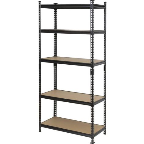 Rayonnage lourd TOOLCRAFT TO-9919458 120 kg (l x H x P) 80 x 1.8 x 40 cm métal, Fibres dures anthracite/noir
