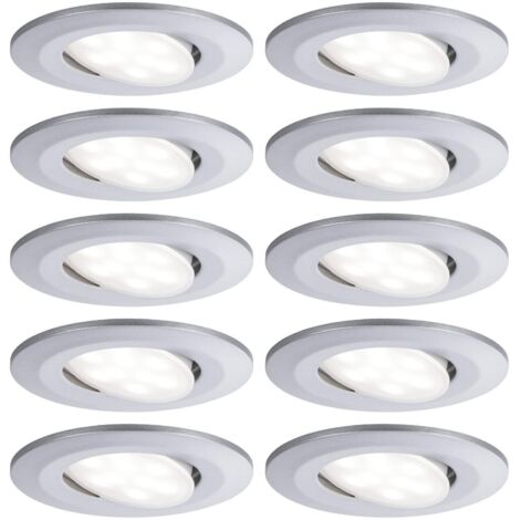 Paulmann Spot LED encastrable pour salle de bains jeu de 10 60 W chrome (mat) X236232 (1/5)