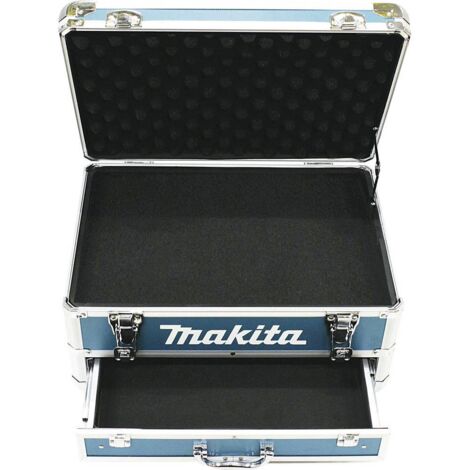 Makita – Mallette à outils 8233245 – Aluminium avec mousse – 4 compartiments – Boucles métalliques pour fermeture sécurisée – Poignée mobile