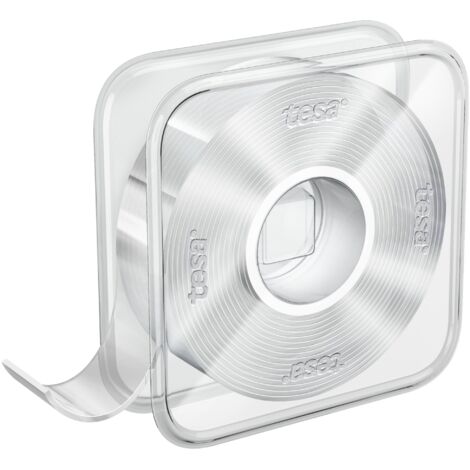 Tesa – Ruban adhésif double face transparent 3 m x 30 mm – Résistant à l'usure et aux températures – Maintien puissant jusqu'à 5 kg/m – Réutilisable et sans résidu
