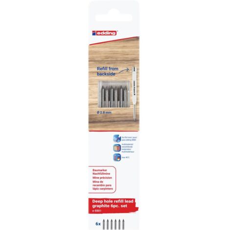 Edding Garphit 6er-Blister 4-8881-6-2112 Pointe de rechange noir 1 set (1/4)