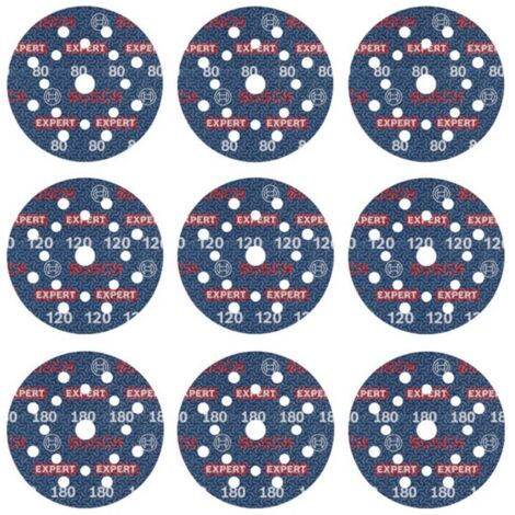 Bosch Accessories 2608902407 Set de disques abrasifs Diamètre 125 mm Grain=80, 120, 180 1 pc(s) (1/4)