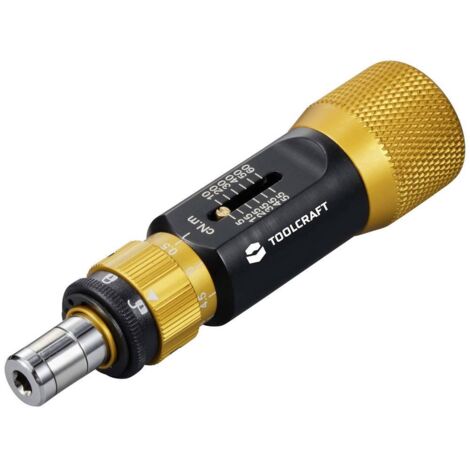 Toolcraft – Tournevis dynamométrique 5-60 cNm – Entraînement hexagonal 4 mm – Construction légère en aluminium – Échelle de couple facile à lire