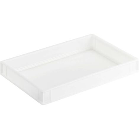 Alutec – Bac de rangement en plastique pour contact alimentaire – Dimensions 600 x 400 x 75 mm – Résistant aux huiles et acides – Compatible lave-vaisselle