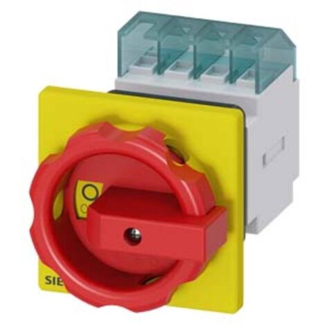 Interrupteur à coupure en charge, rouge, jaune 3 pôles 6 mm² 16 A 690 V/AC Siemens 3LD20540TK53 (1/4)