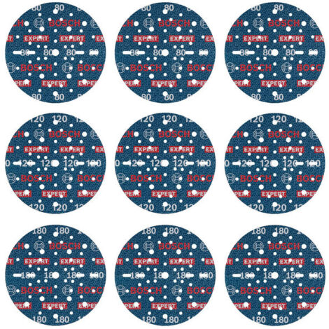 Jeu De 25 Disques Abrasifs Bosch – Pour Ponceuse Excentrique, Grains 40/60/80/120